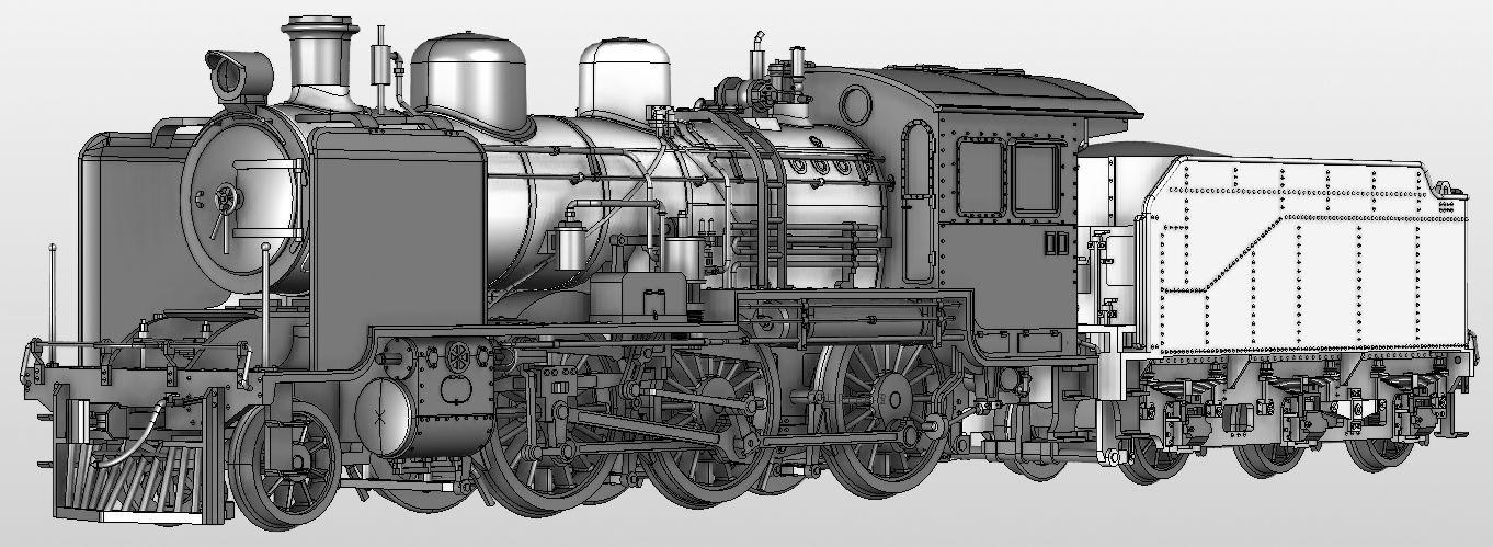 トラムウェイHOゲージ鉄道模型 国鉄8620 蒸気機関車 原型キャブ・デフ 